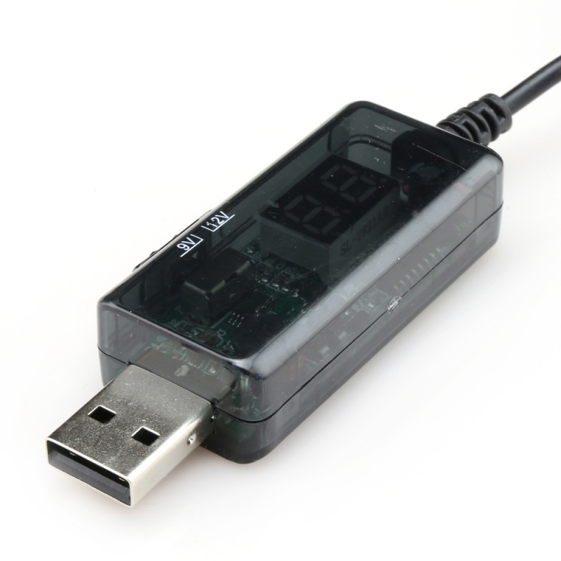 USB 5v-to-12v converter cable for use with PC 