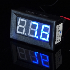 Blue LED Digital Voltmeter DC 3.2V - 30V